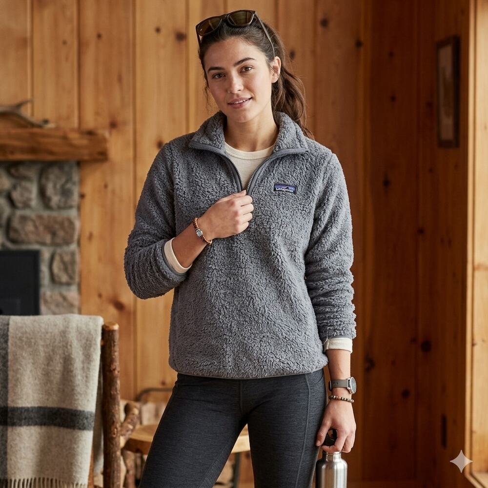 Patagonia Women's Los Gatos 1/4 Zip Fleece Pullover Smoked Blue S 25236 FA21